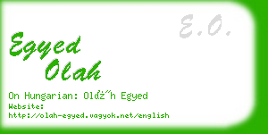 egyed olah business card